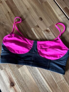 Onzie Hot Pink and Black Sports Bralette